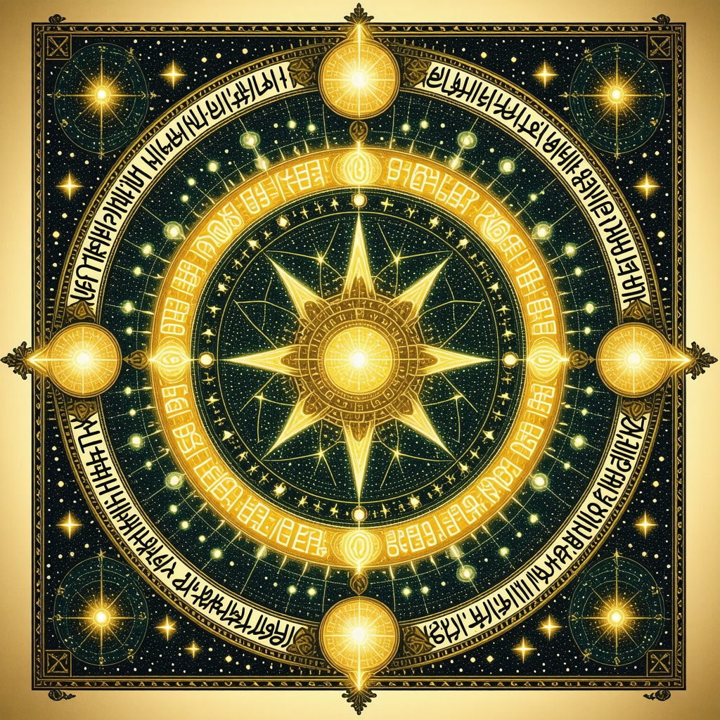 Bosnian amulet with Islamic calligraphy and energy field symbols illustrating spiritual and scientific fusion