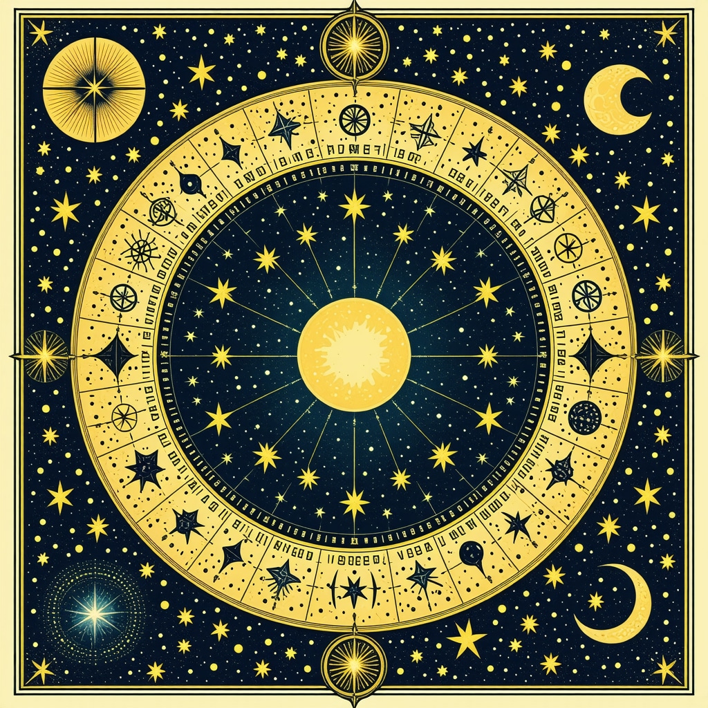 Illustration of Islamic symbols and talismans used for protection
