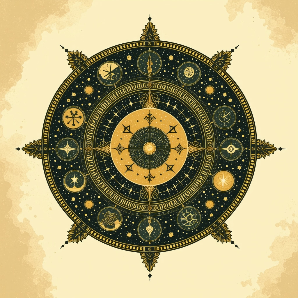 Islamic amulet with Kur'an symbols and spiritual design for protection