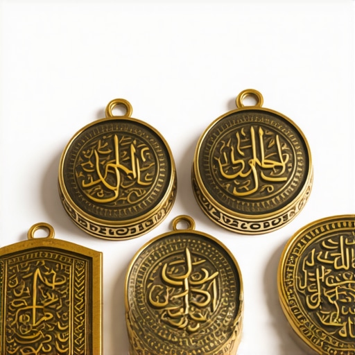 Islamic symbols and amulets used for spiritual protection and faith