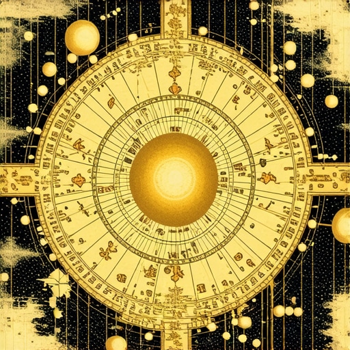 Astrology Chart for Spiritual Insight Detailed astrology chart with highlighted planetary aspects for spiritual growth