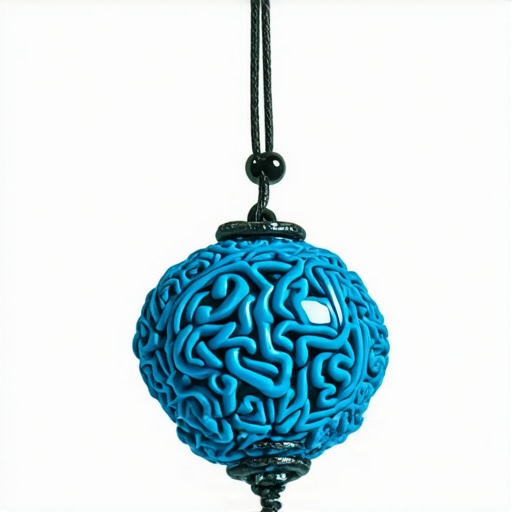 Blue Tursko oko Amulet for Protection Close-up of a blue tursko oko amulet on a necklace, symbolizing protection