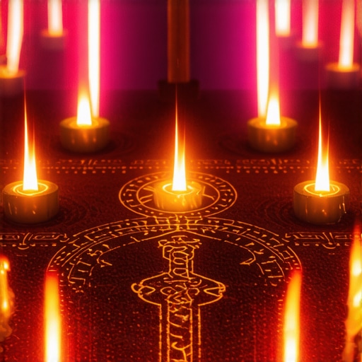 Deep Spiritual Ritual for Love Recovery A detailed image of a person performing a complex ritual with symbols and glowing energy