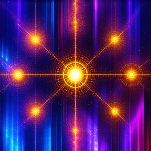 Duhovna simbolika amajlija: Veza s višim silama Intricate Islamic amulet symbols glowing with spiritual energy in a mystical setting