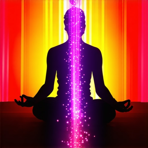 Duhovna zaštita kroz meditaciju i simbole Meditating person surrounded by spiritual symbols and energy field