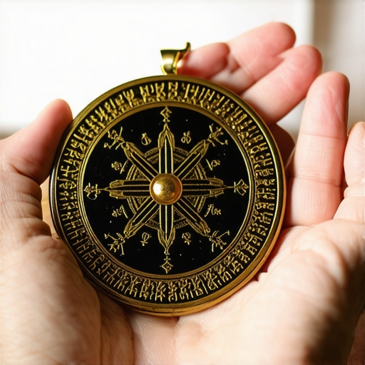 Duhovni simboli i amajlije u islamu Person holding an Islamic talisman for spiritual protection
