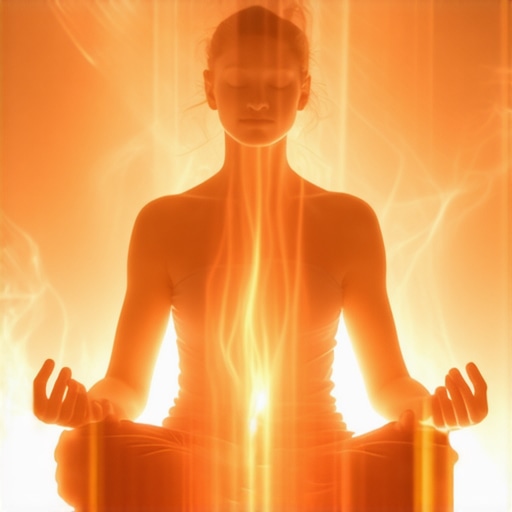 Duhovno Jačanje Vjere Person meditating with glowing energy representing faith and spiritual power.