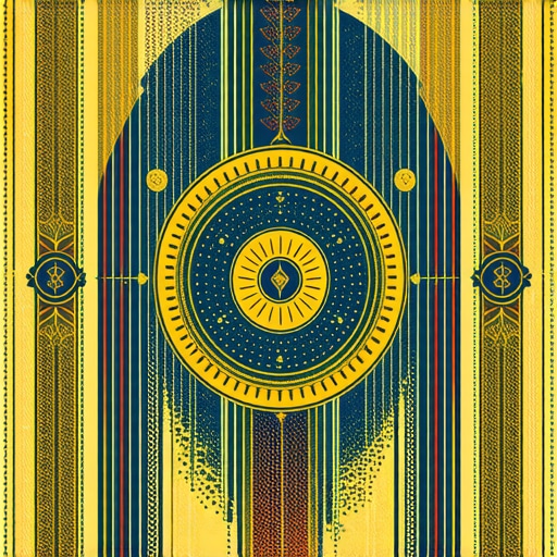 Islamic Symbols and Talismans for Spiritual Power Traditional Islamic symbols and talismans used in spiritual rituals, vibrant and mystical style.