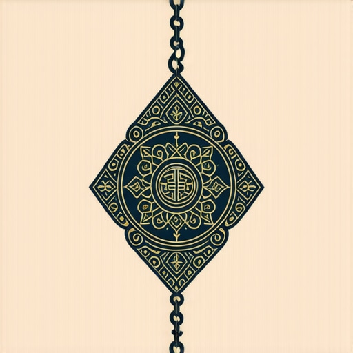 Islamic talisman with protective symbols and ornaments