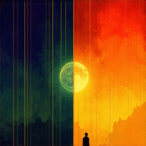 Lunar Phases and Rituals for Spiritual Protection Illustration of lunar phases with spiritual symbols and rituals, vibrant and mystical style