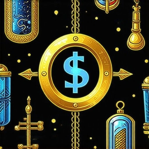 Spiritual Symbols for Wealth Illustration of spiritual symbols and amulets for financial success
