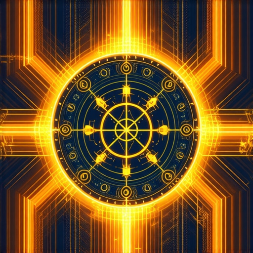 Symbolic Islamic protective symbols in spiritual shield Sacred Islamic symbols and glowing sigils representing spiritual protection