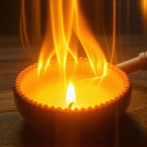 A serene scene with glowing amulets and meditation symbols for advanced spiritual practice