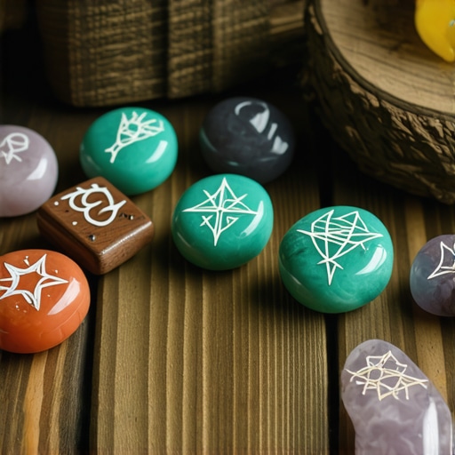 Spiritual symbols and amulets representing protection and harmony