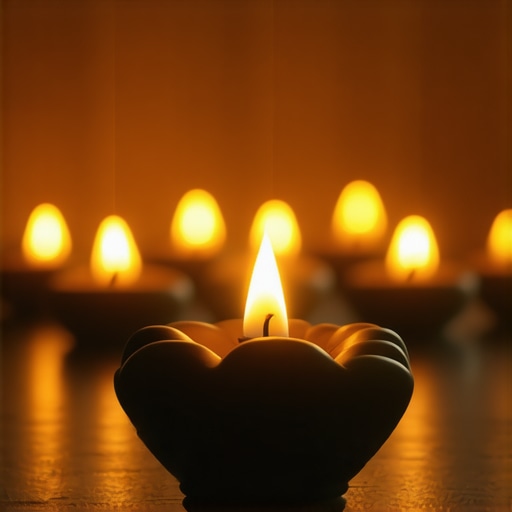 Serene person meditating with glowing symbols and peaceful background