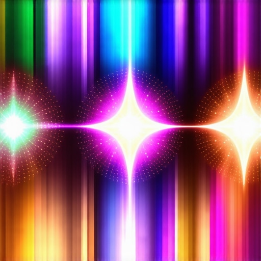 Spiritual energy shield with symbols and glowing lights