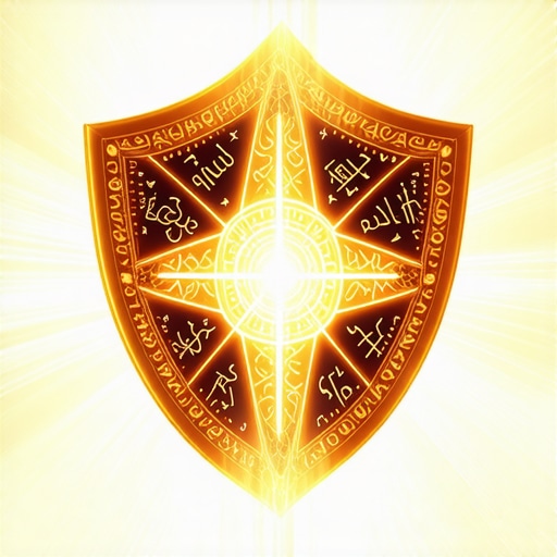 Visual representation of spiritual protection with Islamic symbols and Kur'an pages