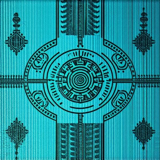 Close-up of a spiritual amulet with detailed symbols