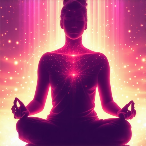 Person meditating with a glowing shield around them, representing spiritual defense against negative energy.