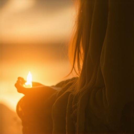 Osoba meditira, držeći amajliju, simbolizirajući aktivnu primjenu duhovnih alata i unutrašnji rad za privlačenje obilja.