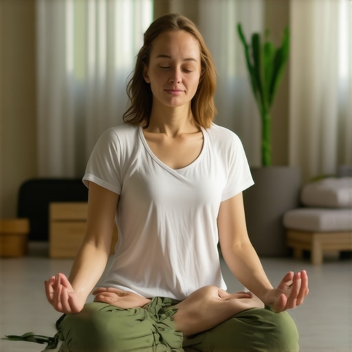 Osoba meditira pored kristala i svijeće za zaštitu od uroka