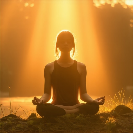 Osoba u meditaciji, okružena pozitivnom energijom, simbolizira oslobađanje od podsvjesnih finansijskih blokada.