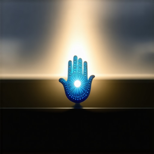 Mjesečevo čišćenje amajlija Hamsa ruka i Tursko oko na prozoru obasjani punim mjesecom za energetsko čišćenje