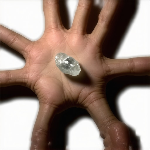 Amuleti, kristali, i sveće za ritualnu zaštitu na stolu