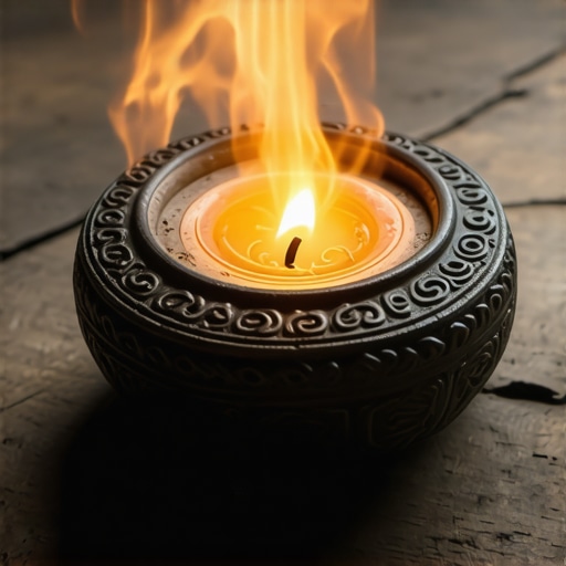 Ancient amulet radi duhovne zaštite u magičnom ambijentu